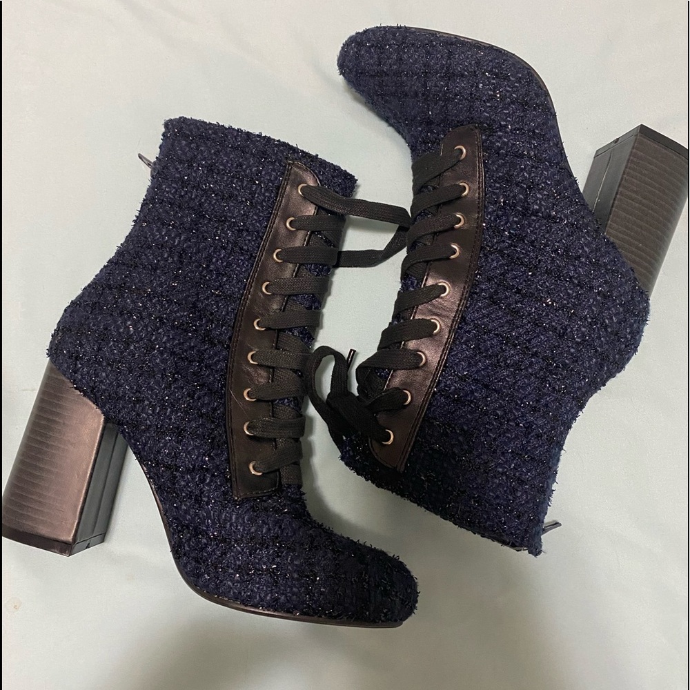Forever 21 Tweed lace up Booties